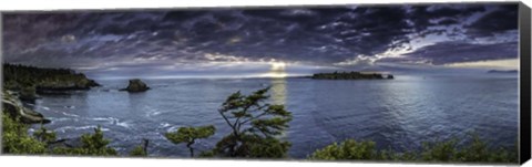 Framed Cape Flattery Island Sunset Print