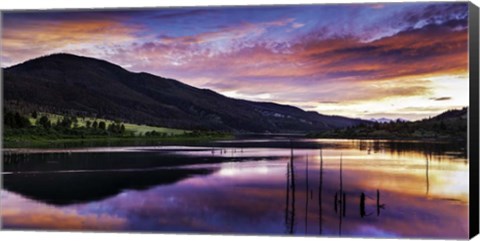 Framed Red Hills Sunset 2 Crop Print