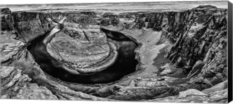 Framed Horshoe Bend Black &amp; White Print