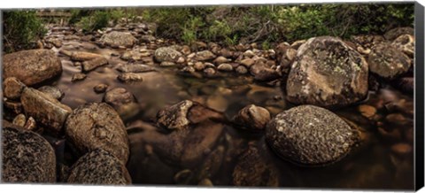 Framed River Rocks Print