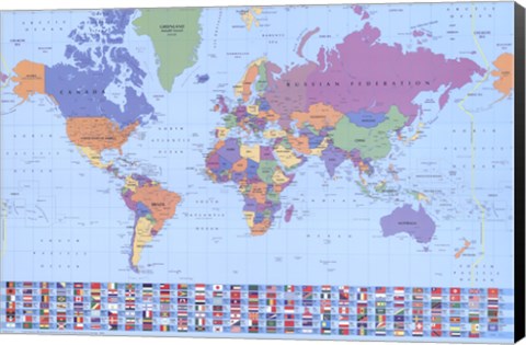 Framed World Map Print