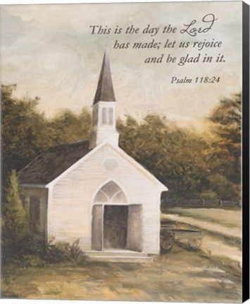 Framed Let Us Rejoice Church Print