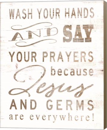 Framed Wash Your Hands Print