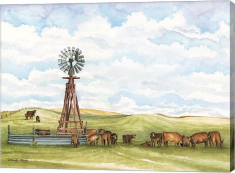 Framed Pasture Cows Print