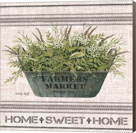 Framed Galvanized Farmer&#39;s Market Home Sweet Home Print