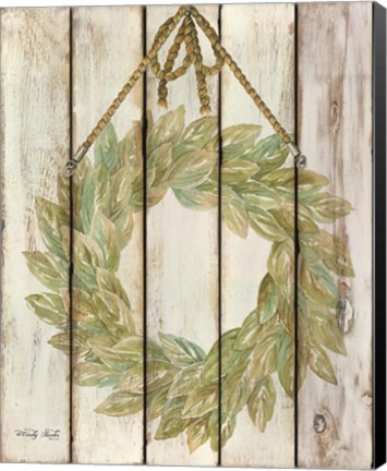 Framed Rope Hanging Wreath Print