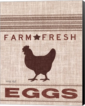 Framed Grain Sack Eggs Print