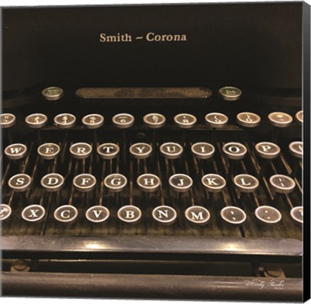 Framed Smith Corona Typewriter Print