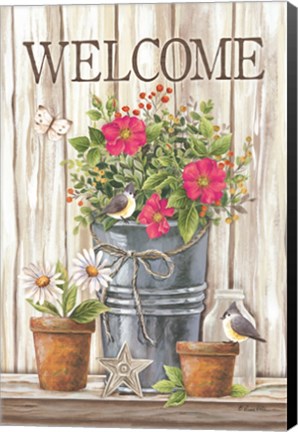 Framed Welcome Spring Flowers Print