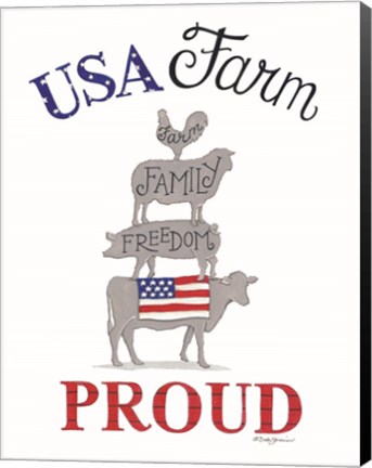 Framed USA Farm Proud Print