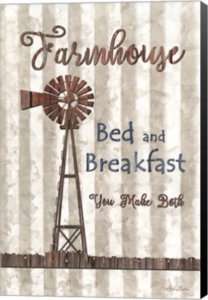 Framed Farmhouse Bed &amp; Breakfast Print