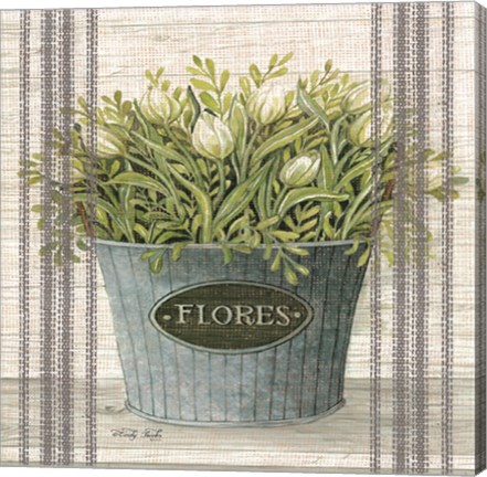 Framed Galvanized Flores Print