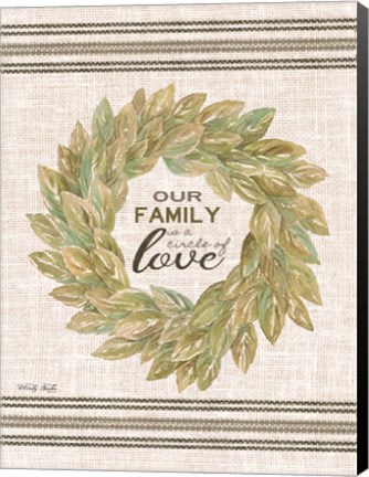 Framed Our Family Wreath Print