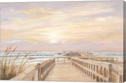 Framed Ponce Inlet Jetty Sunrise Print