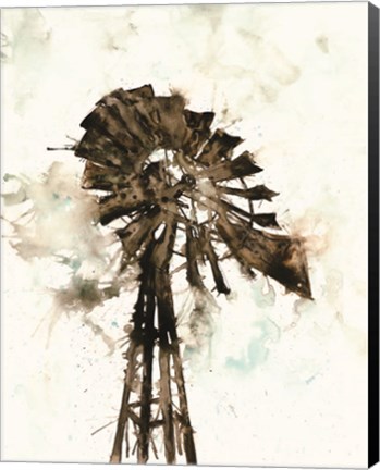 Framed Watercolor Windmill Print