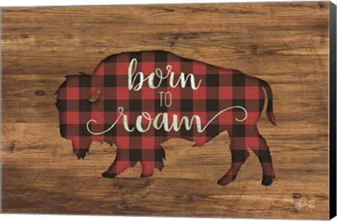 Framed Born to Roam Bison Print