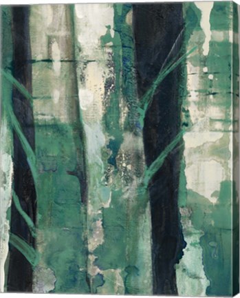 Framed Deep Woods II Emerald Crop Print