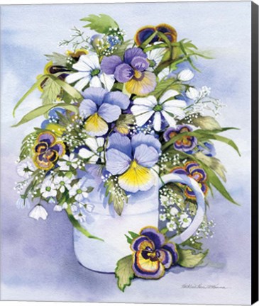 Framed Pansies Perfect Print