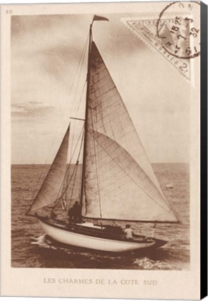 Framed Vintage Sailing II Sepia Print