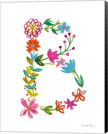 Framed Floral Alphabet Letter II Print