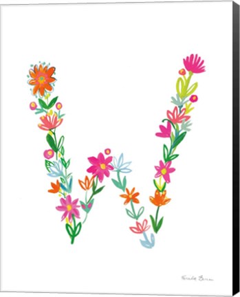 Framed Floral Alphabet Letter XXIII Print