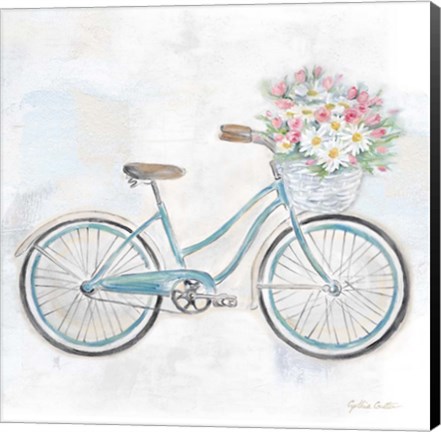 Framed Vintage Bike With Flower Basket I Print