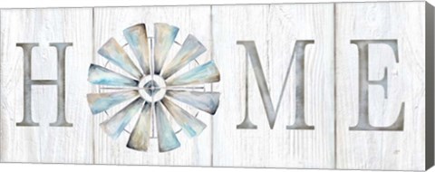 Framed Windmill Home Sign Panel Print