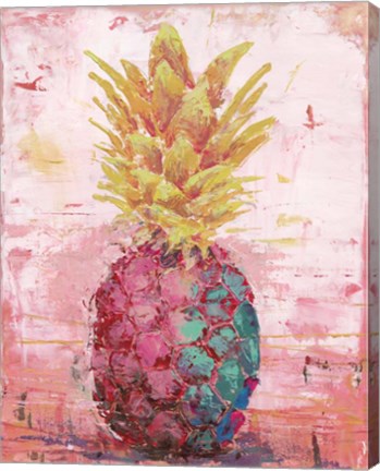 Framed Painted Pineapple I Print