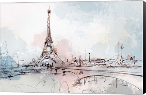 Framed Blushing Paris Print