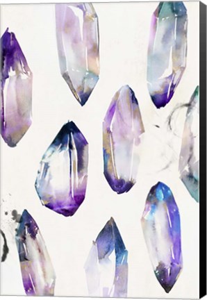 Framed Purple Gemstones II Print