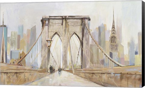 Framed Brooklyn Bridge Walkway Print