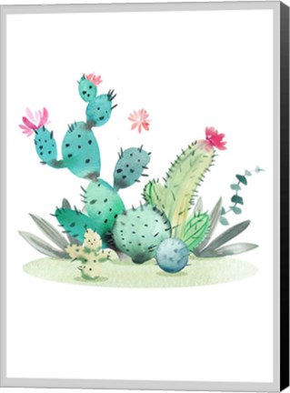 Framed Cactus I Print