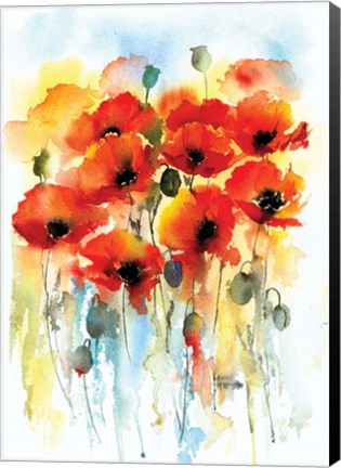 Framed Poppies Print