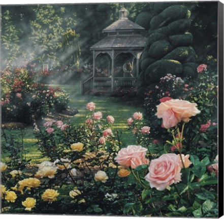 Framed Rose Garden - Paradise Found - Square Print