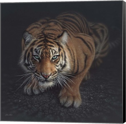 Framed Crouching Tiger Print