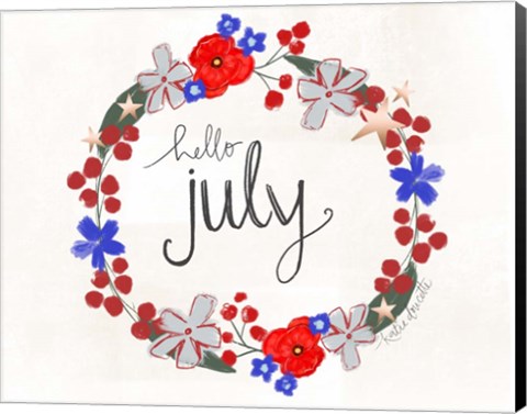 Framed Hello July Print