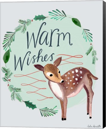 Framed Warm Wishes Fawn Print