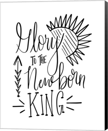 Framed Glory to the Newborn King III Print