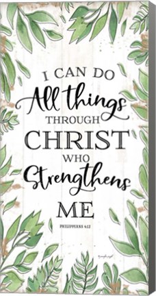 Framed I Can Do All Things Through Christ Print