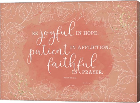 Framed Be Joyful Romans Print