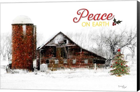 Framed Peace on Earth Barn Print