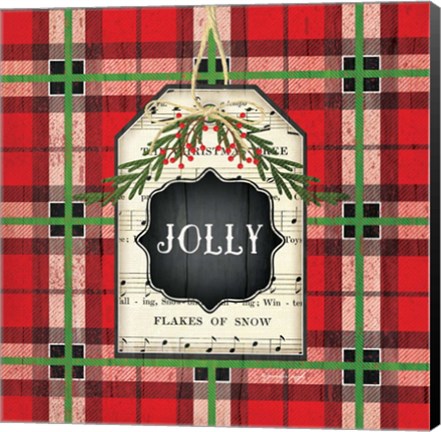 Framed Jolly Christmas Plaid Print