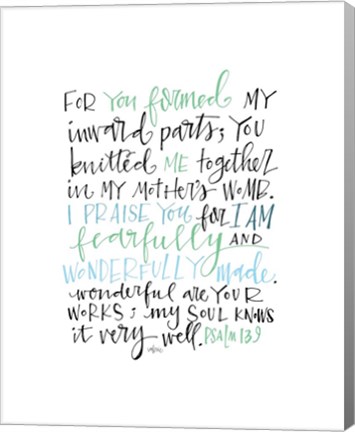 Framed Psalm 139 Color Print