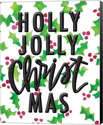 Framed Holly Jolly Print