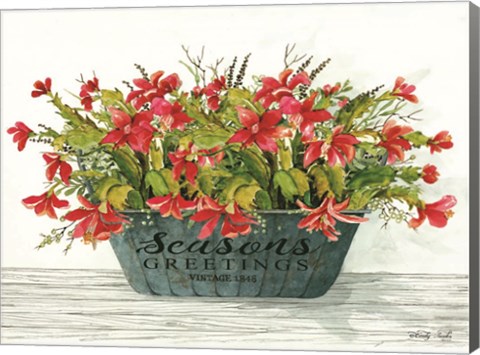 Framed Seasons Greetings Pot Print