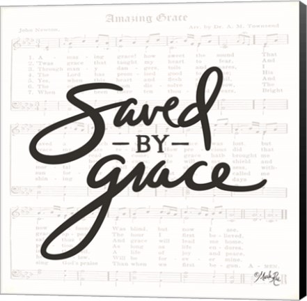 Framed Saved by Grace Print