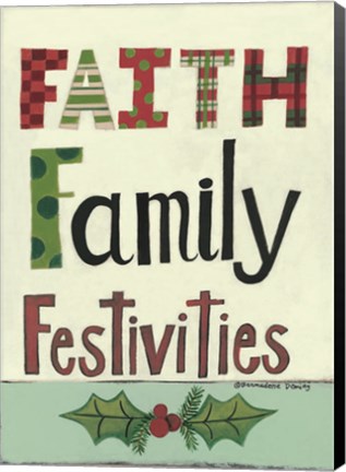 Framed Faith Family Festivities Print