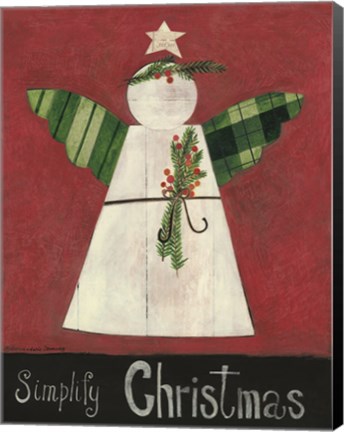 Framed Simplify Christmas Angel Print