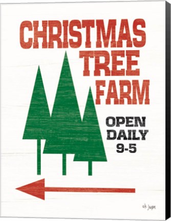 Framed Christmas Tree Farm Print