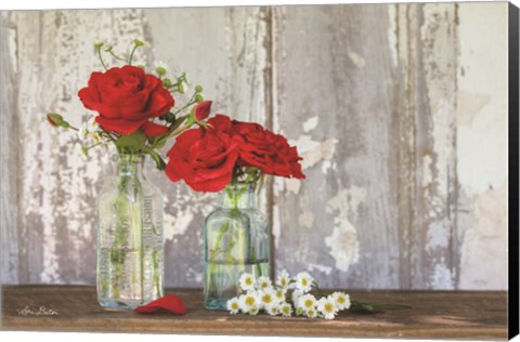 Framed Red Velvet Roses Print